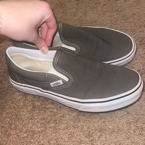 womens dark grey SLIP ON VANS